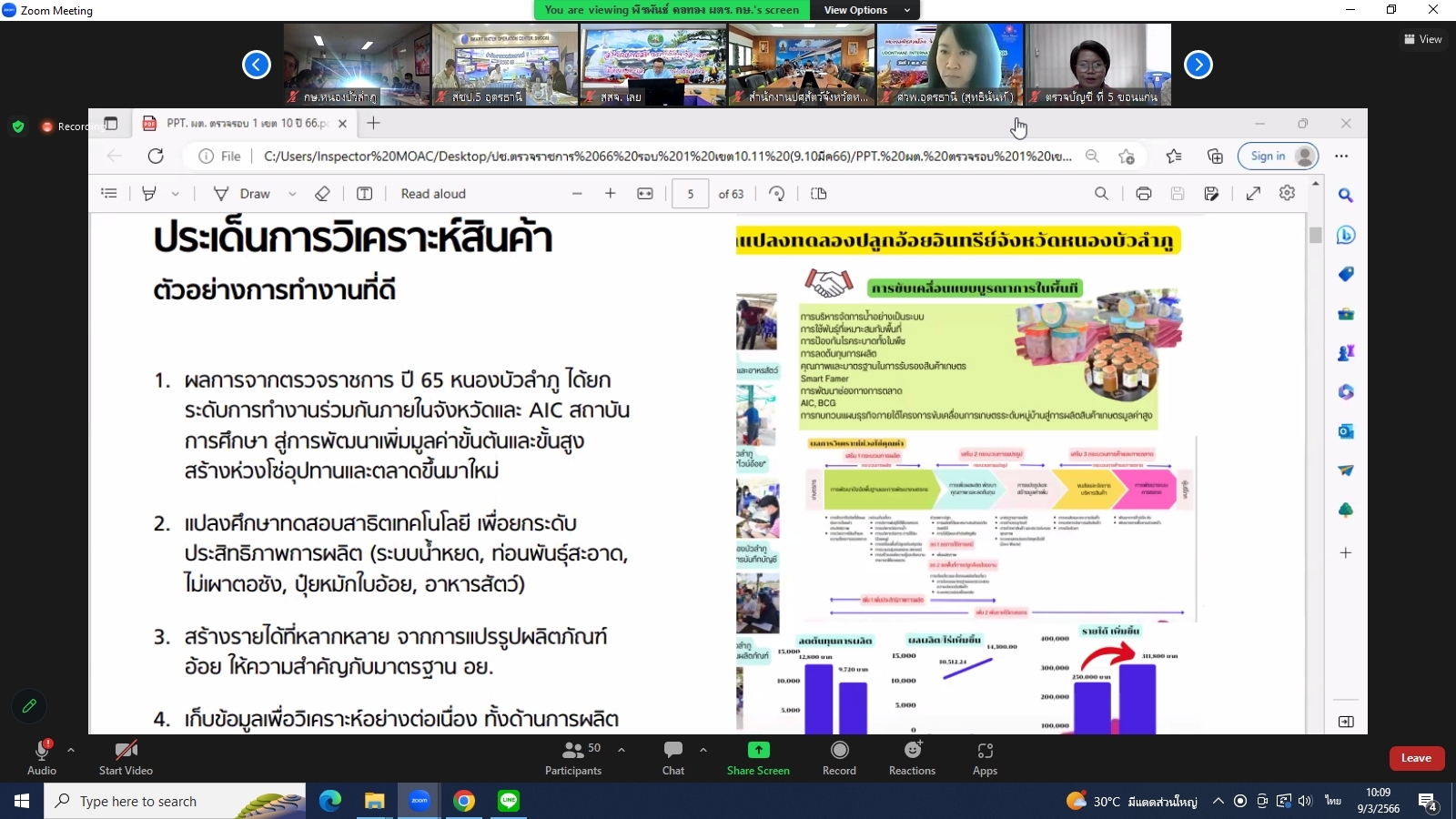 title - ผู้ตรวจราชการกรม ส.ป.ก.เข้าร่วมการประชุมติดตามผลการดำเนินงานตามแผนการตรวจราชการและการขับเคลื่อนแบบบูรณาการในพื้นที่ของผู้ตรวจราชการกระทรวงเกษตรและสหกรณ์ ประจำปีงบประมาณ พ.ศ. 2566 รอบที่ 1 เขตตรวจราชการที่ 10 (อุดรธานี หนองคาย บึงกาฬ เลย หนองบัวลำภู)